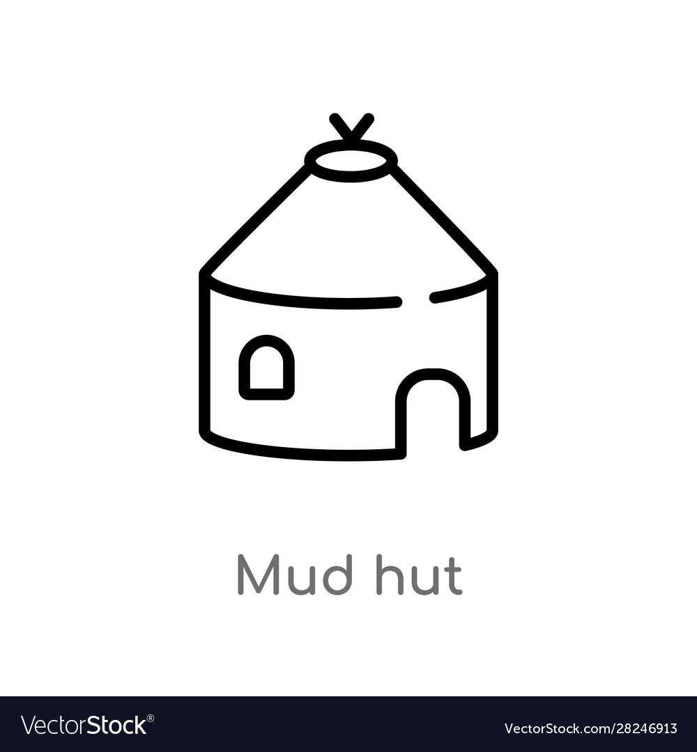 Einfache Mud Hut Outline Icon
