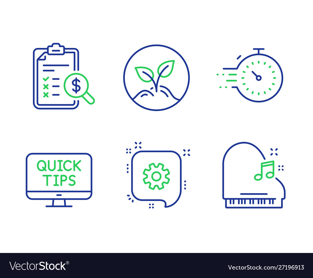 Startup Web-Tutorials und Timer-Symbole Set
