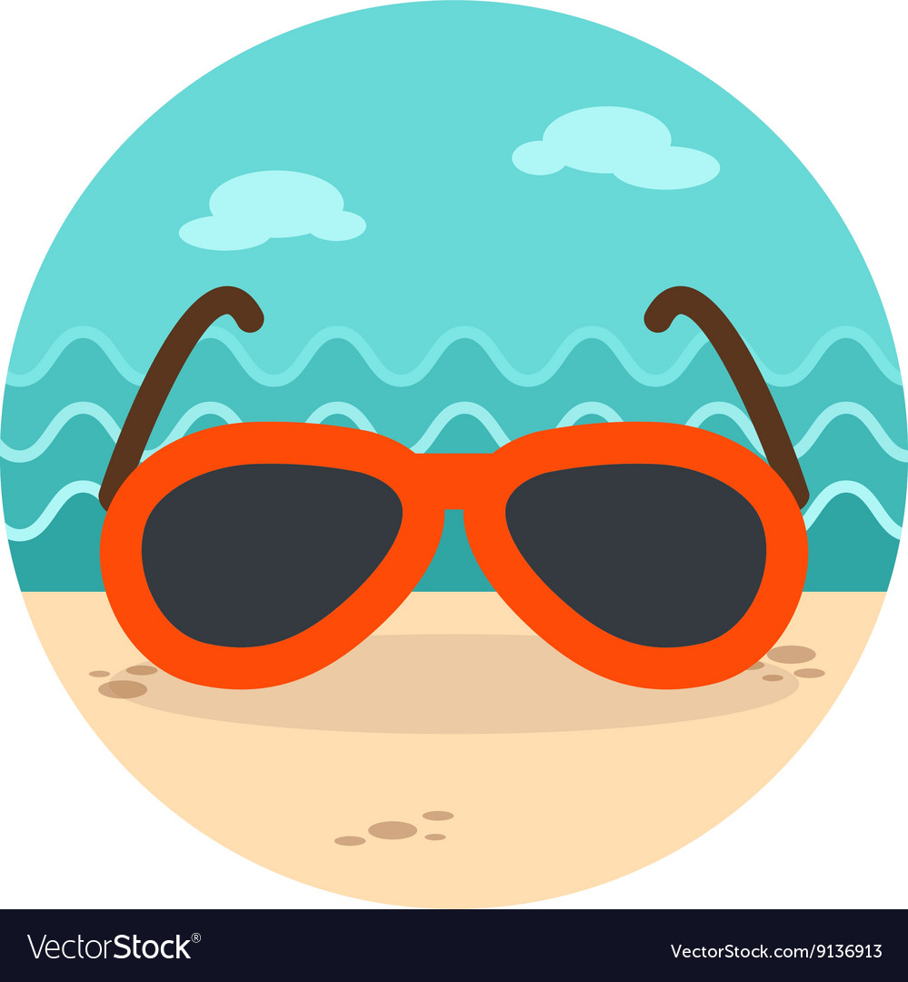 Sunglasses icon summer vacation