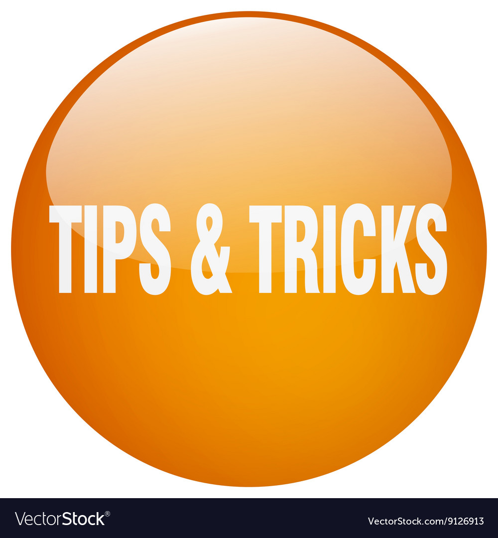 Tips tricks orange round gel isolated push button