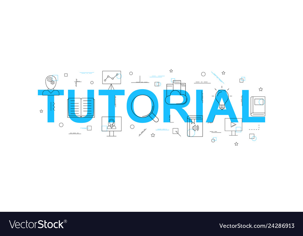 Tutorial pattern vector image Tutorial pattern