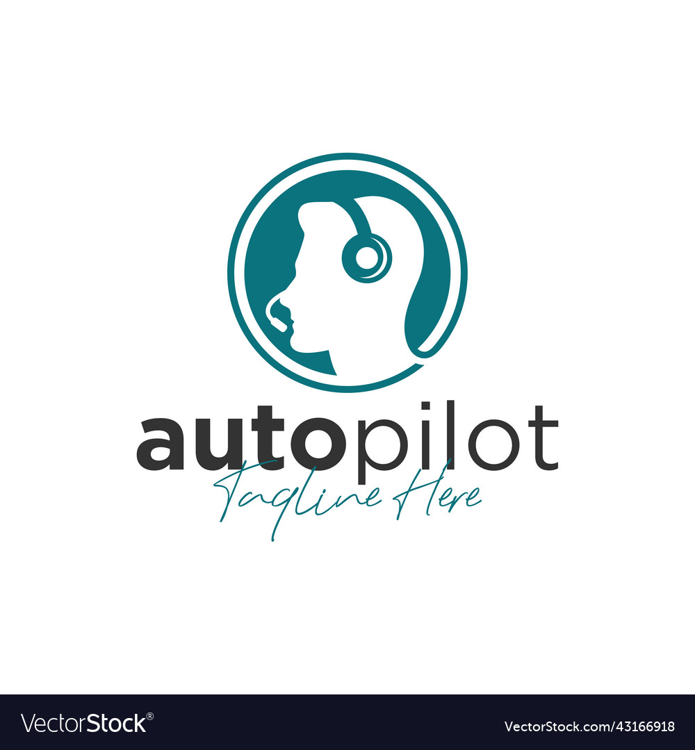 Logo-Design der Autopilot-Technologie