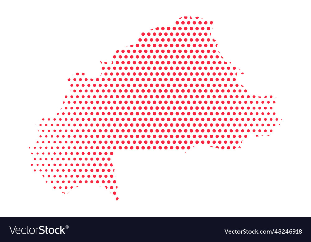 Burkina Faso Dotted Map Royalty Free Vector Image