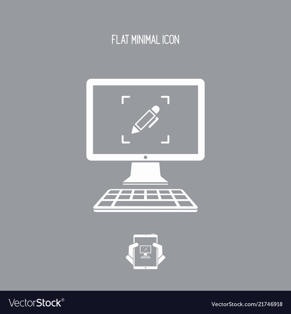 Customized computer services - web icon Vector Image Customized computer services - web icon