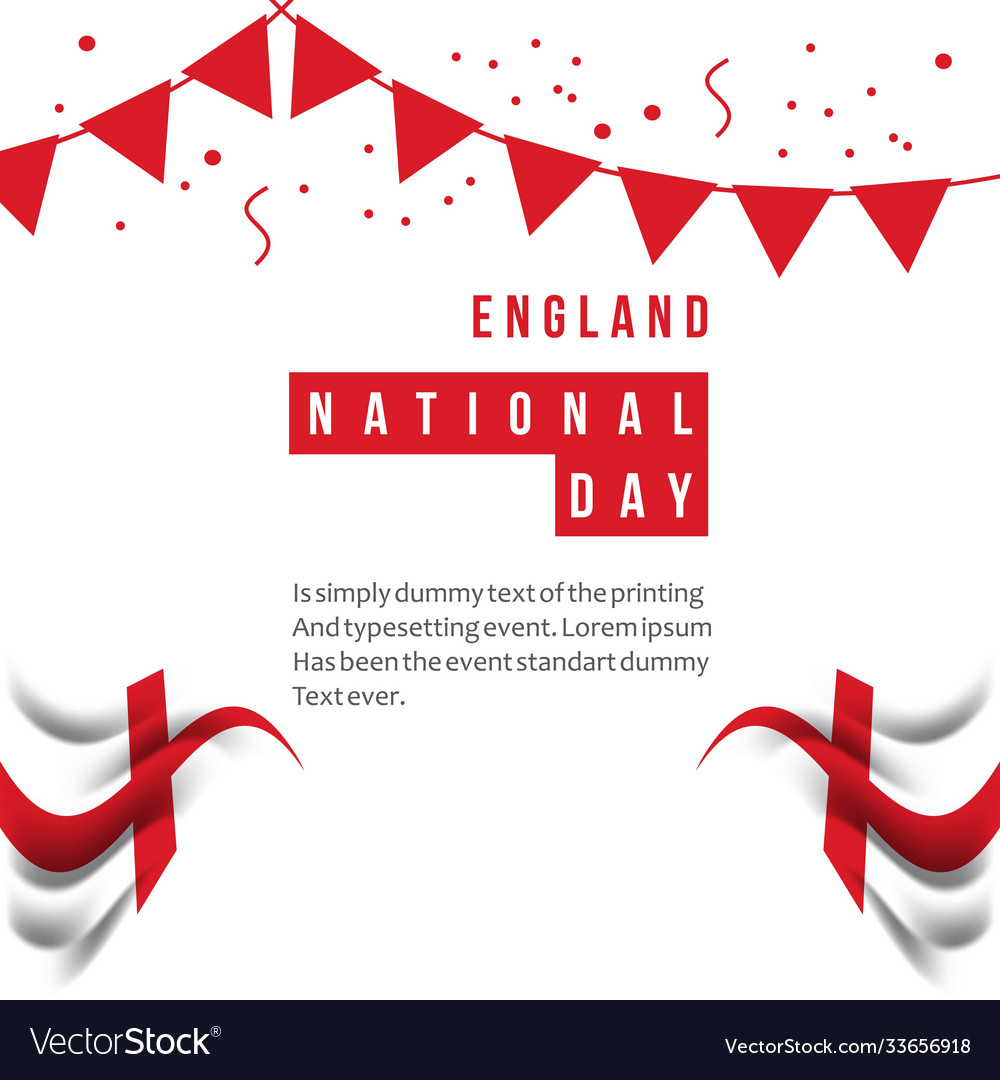 England national day template design Royalty Free Vector