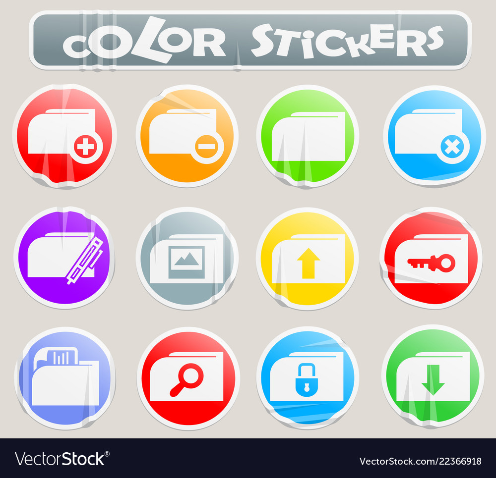 Folder color stickers