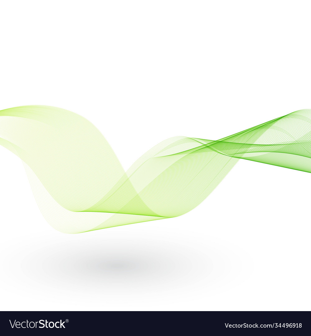 Green wave on white backgroundabstract Royalty Free Vector