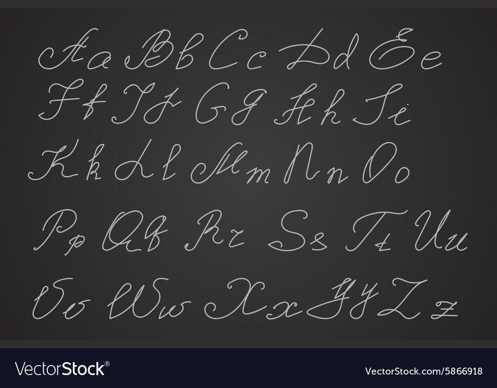 Hand written or drawn letters script