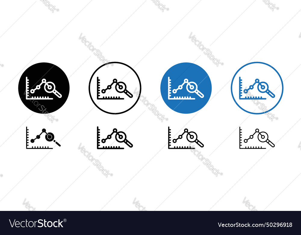 Market prediction icon set graph statistics