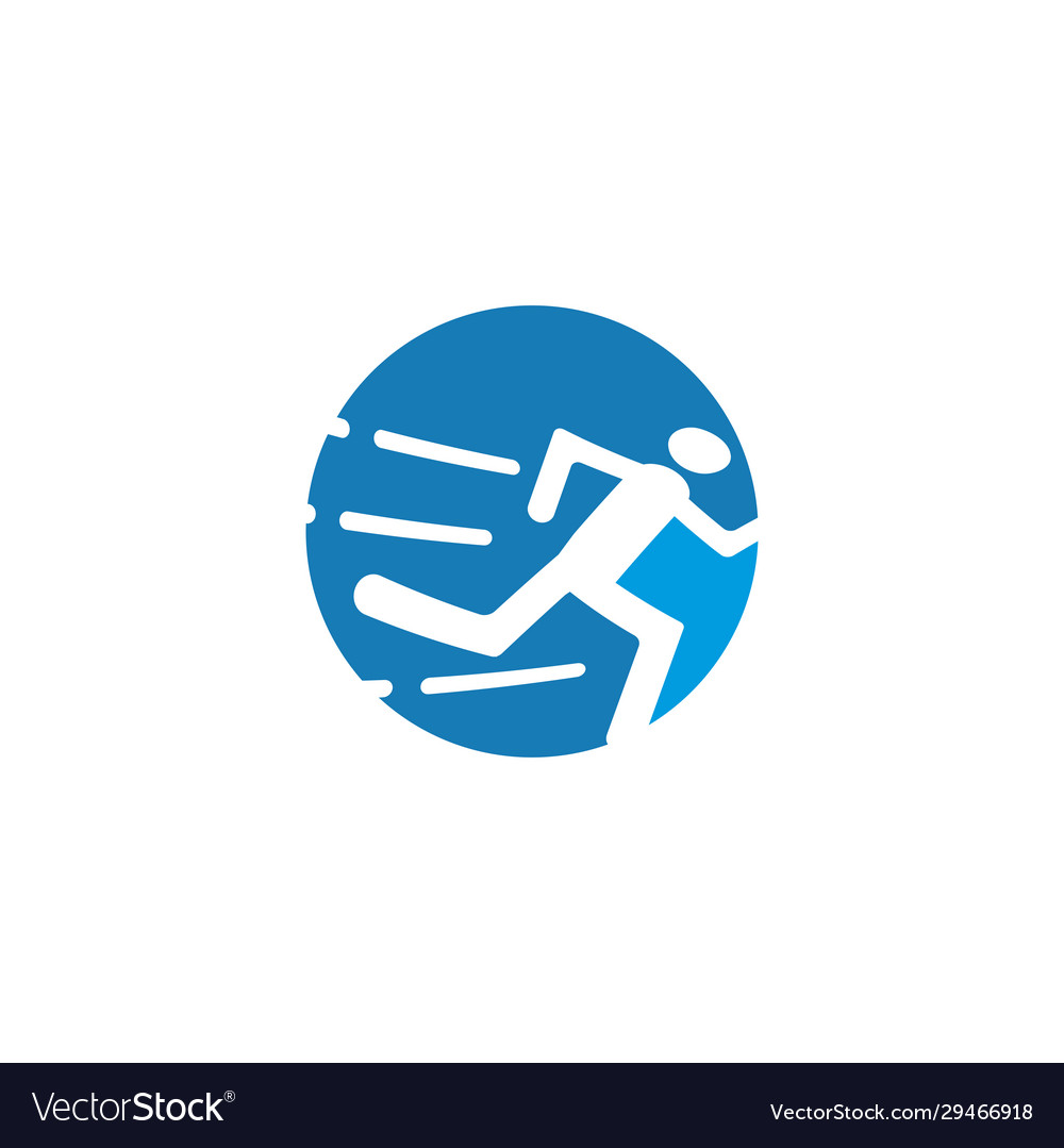 Running icon design template isolated