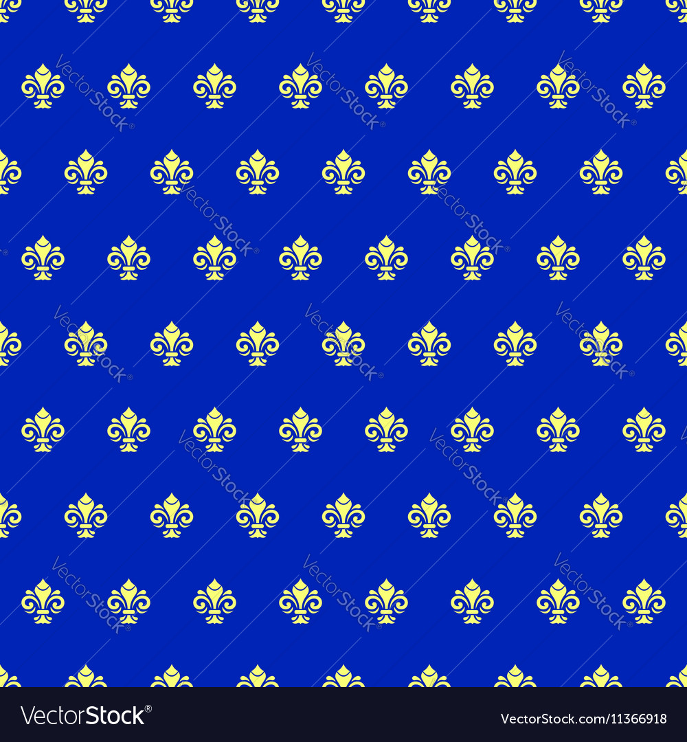 Seamless pattern with royal lily