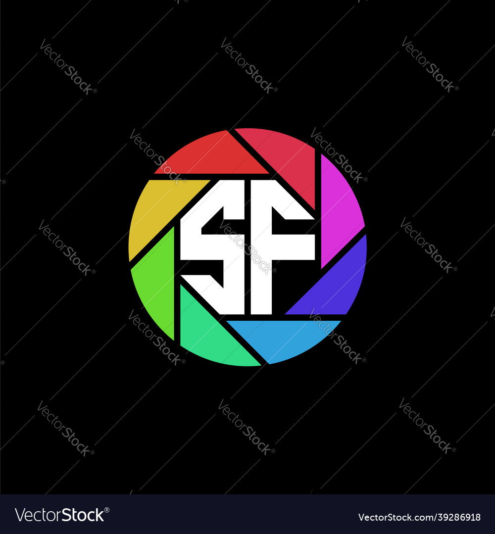 Sf monogram polygonal rainbow