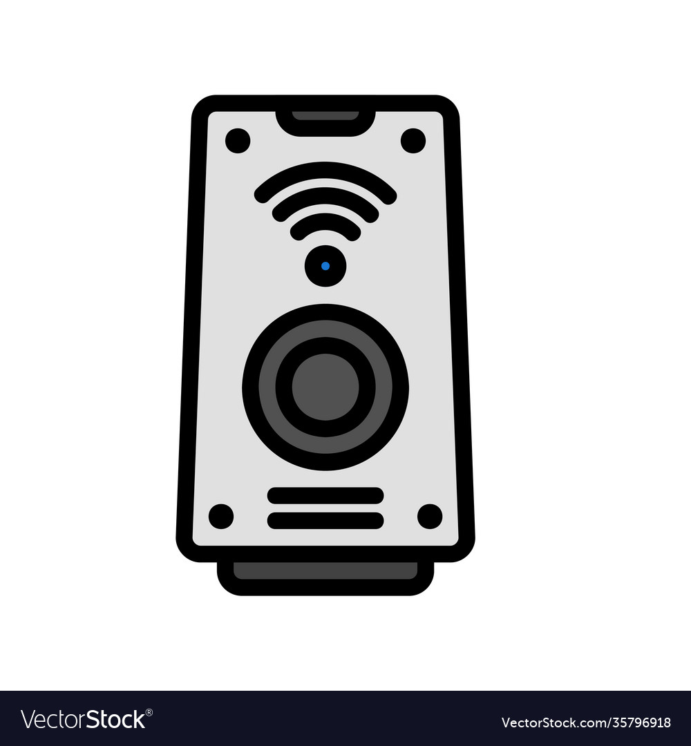 Speaker icon in filled line style about internet