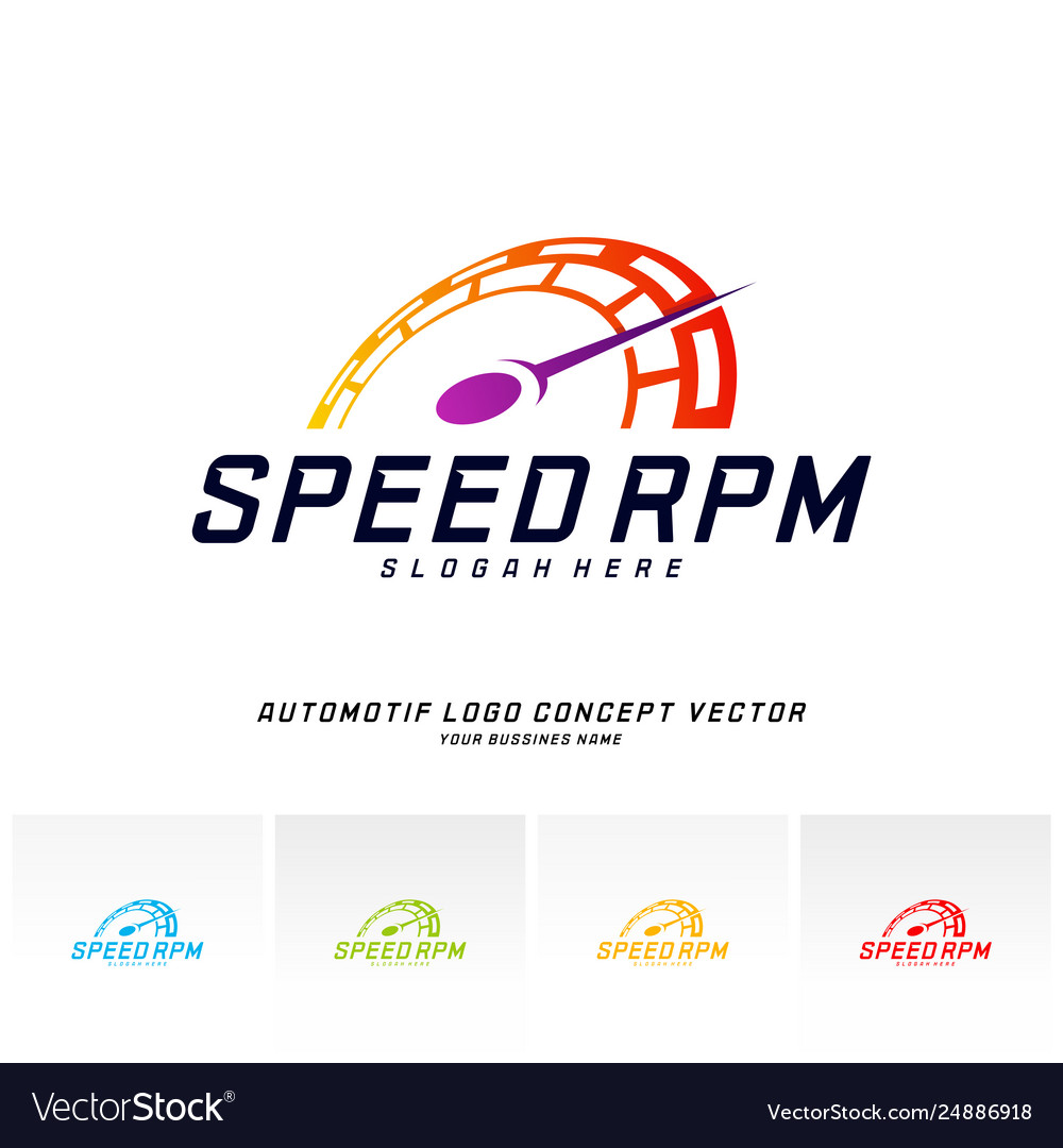 Speed logo design fast speedometer