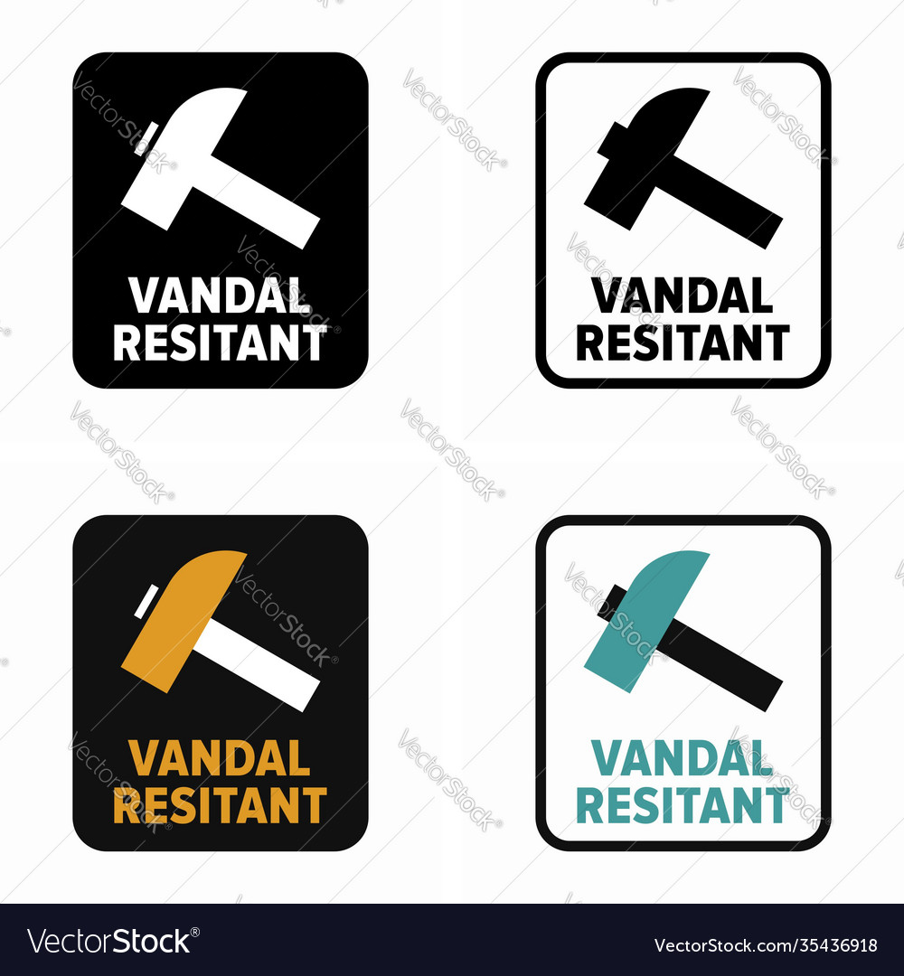 Vandal resistant prosafe standard Royalty Free Vector Image