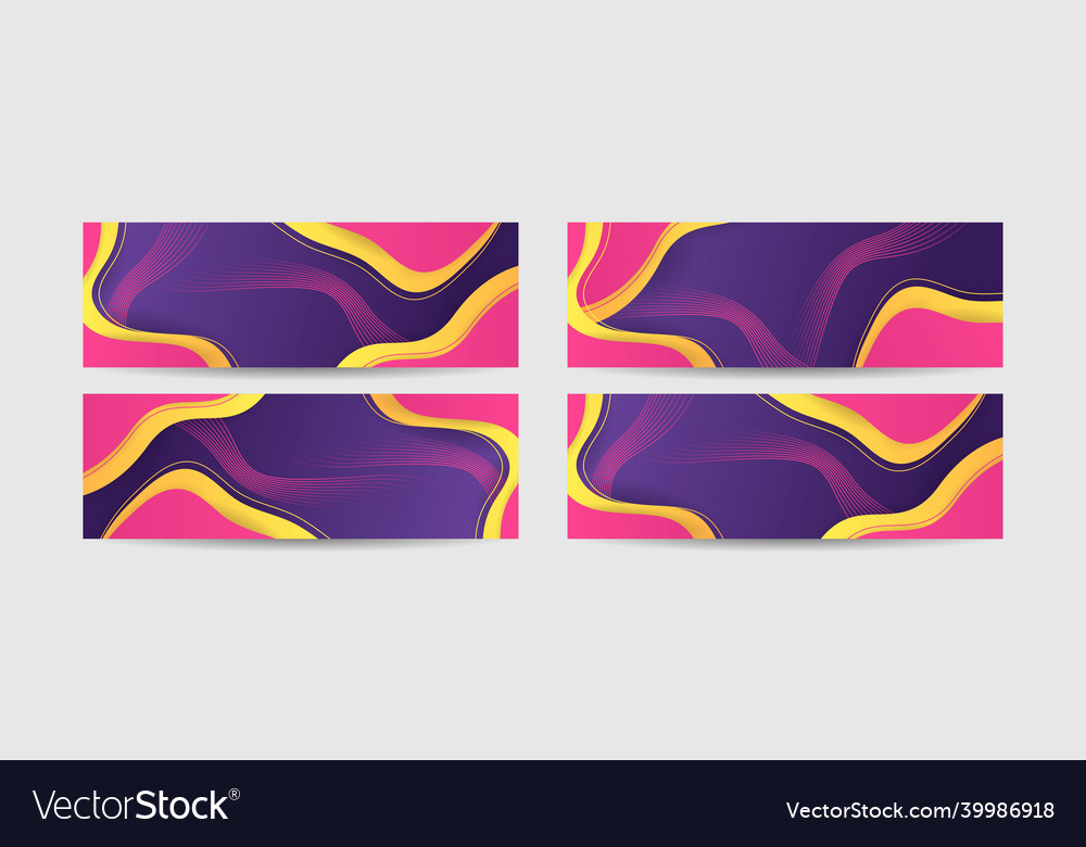Web banner design set template header for site Vector Image Web banner design set template header for site