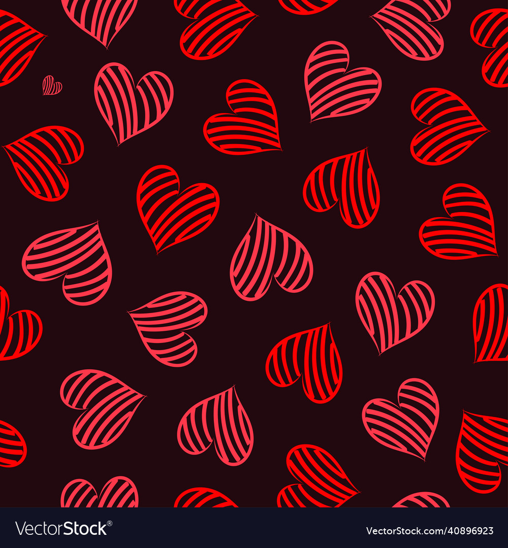 Abstract seamless pattern with hearts Vector Image Abstract seamless pattern with hearts