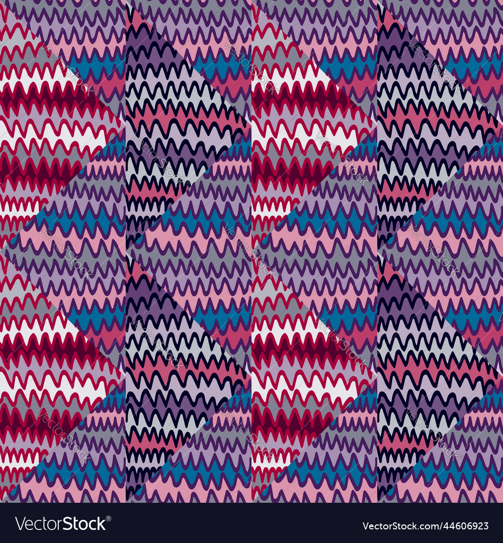 Abstract zig zag wave seamless pattern hand drawn vector image Abstract zig zag wave seamless pattern hand drawn