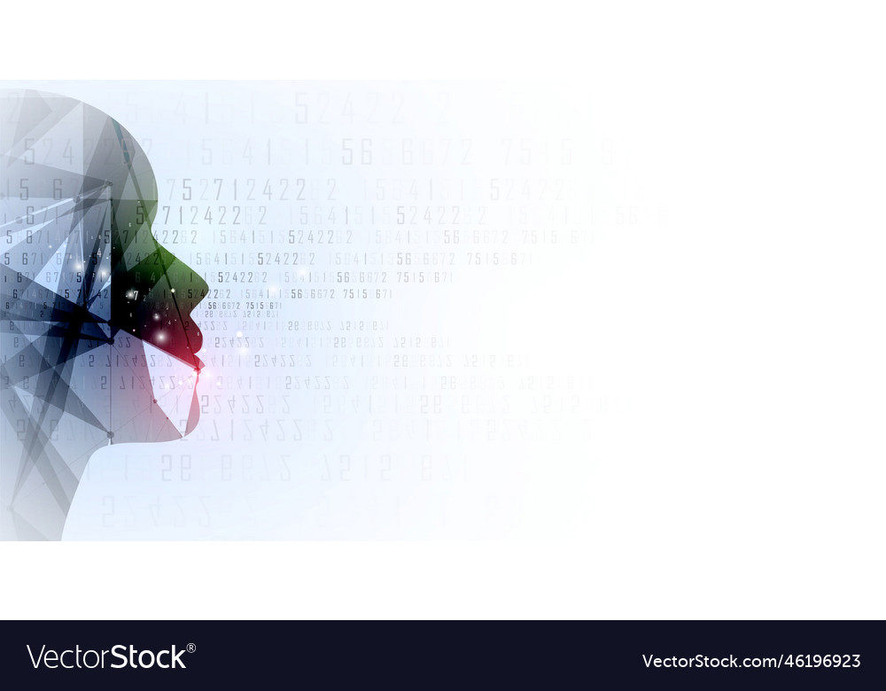 Artificial intelligence technology web background vector image Artificial intelligence technology web background