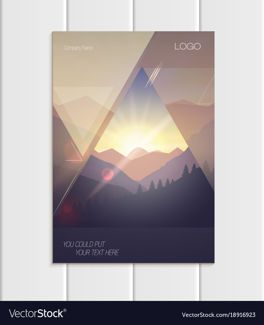 Brochure a5 or a4 format abstract uneven
