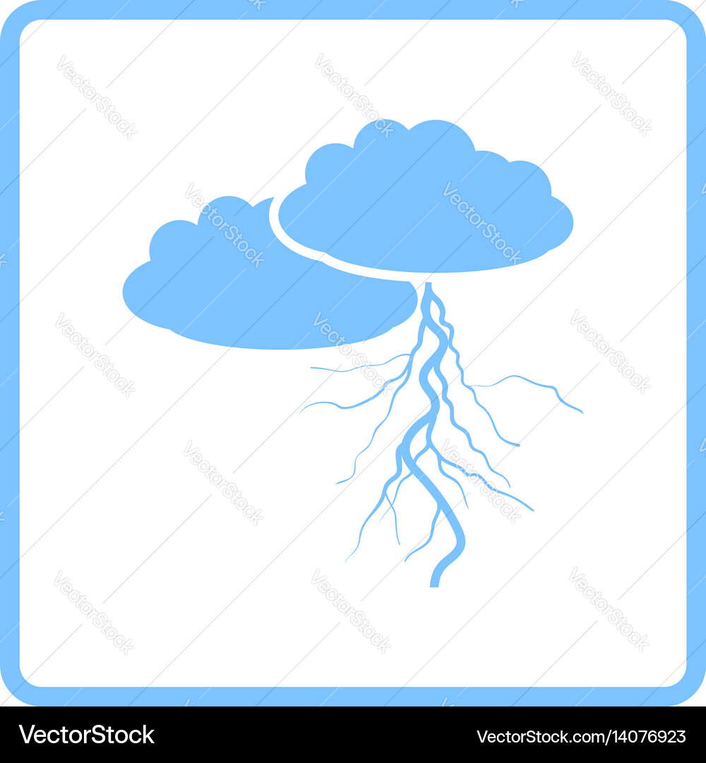 Clouds and lightning icon Royalty Free Vector Image