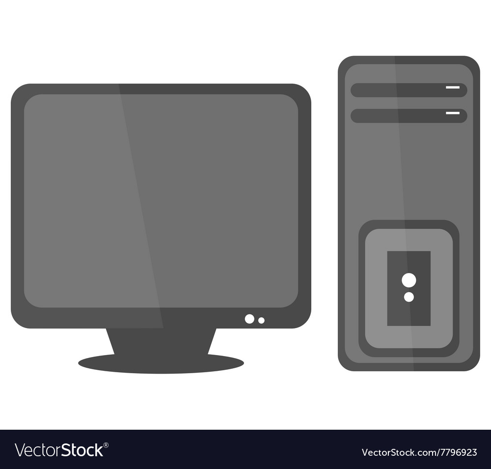 Computer with monitor