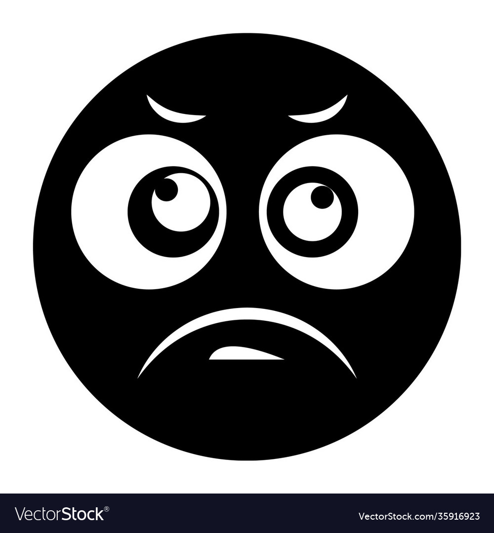 Depressed emoji Royalty Free Vector Image - VectorStock