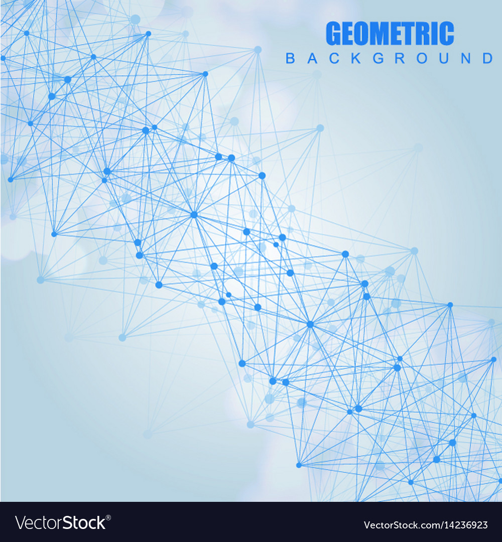 Geometric abstract background with connected line