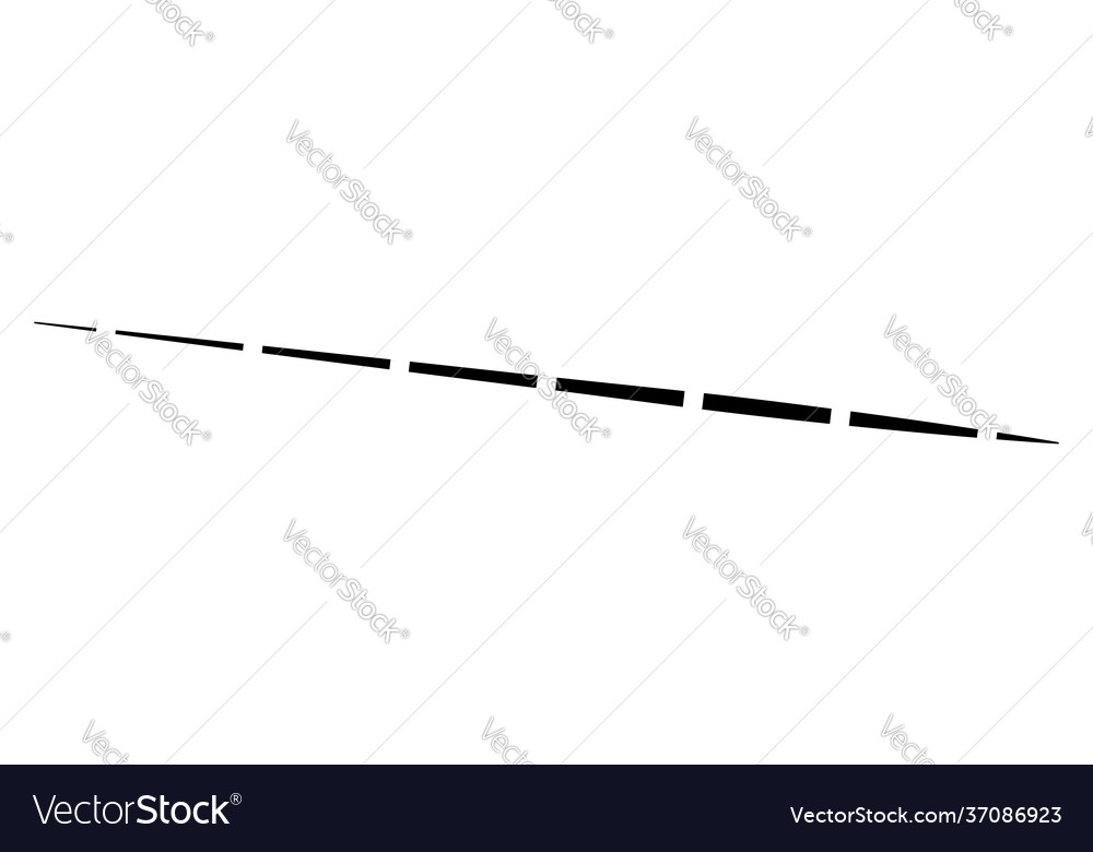 Horizontal dashed segmented lines design shape vector image Horizontal dashed segmented lines design shape