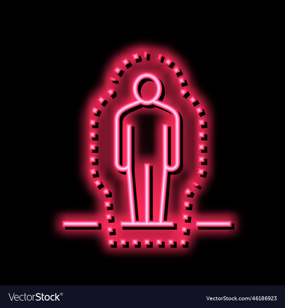 Human health protection neon glow icon