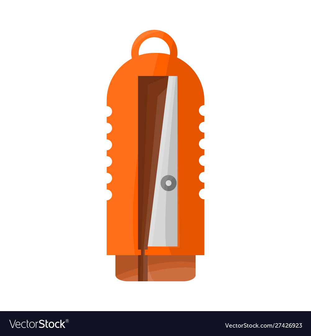 Isolated object sharpener and yellow symbol