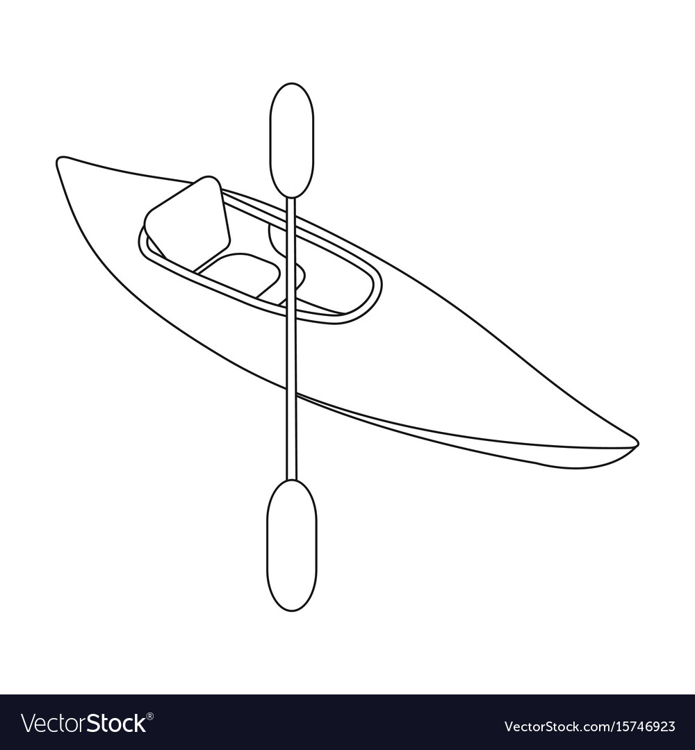 Kayak mit Paddle Icon - Sport