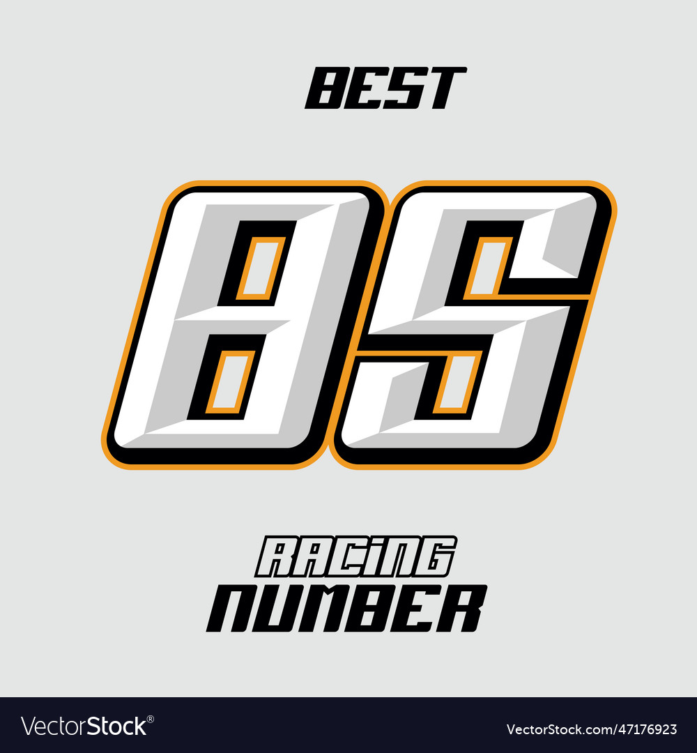 racing-number-template-85-royalty-free-vector-image