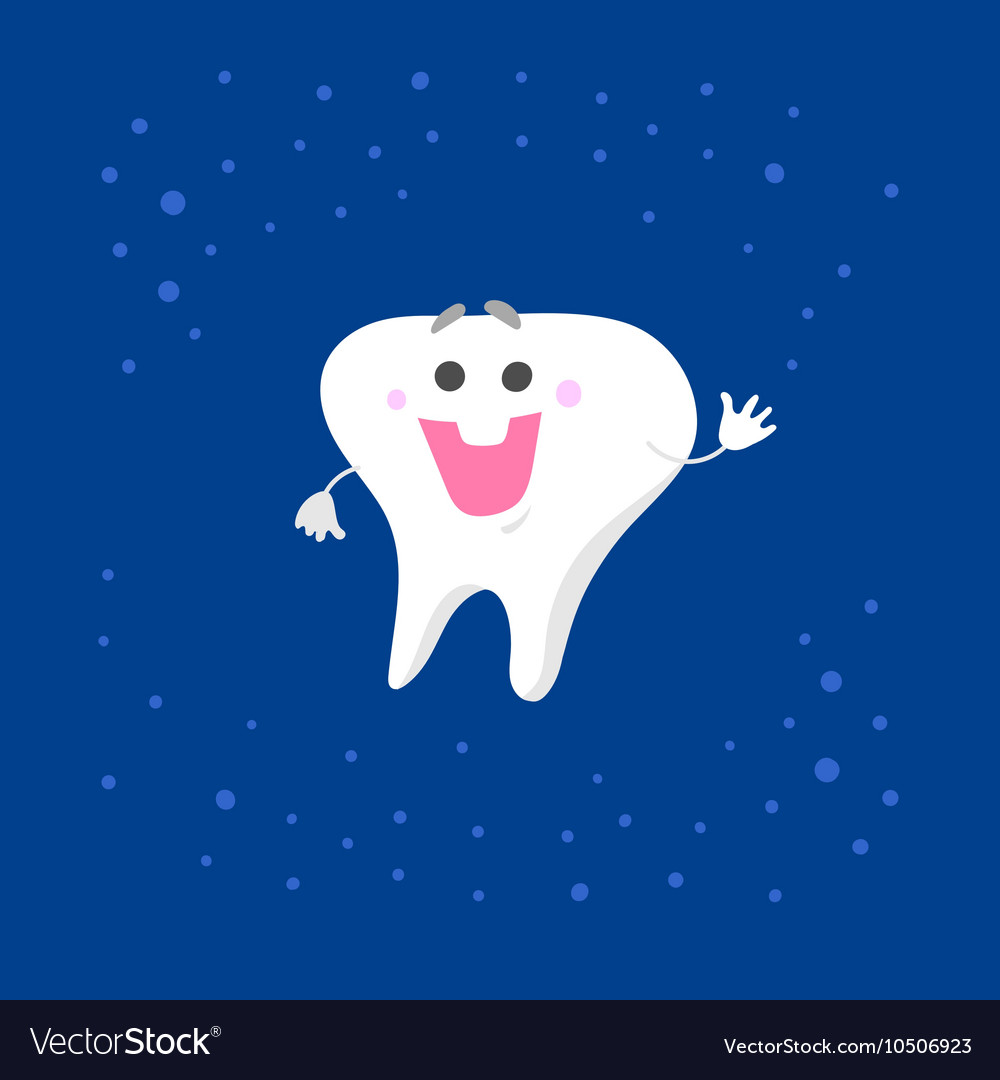 Smiling tooth character
