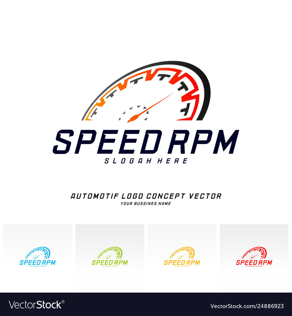 Speed logo design fast speedometer