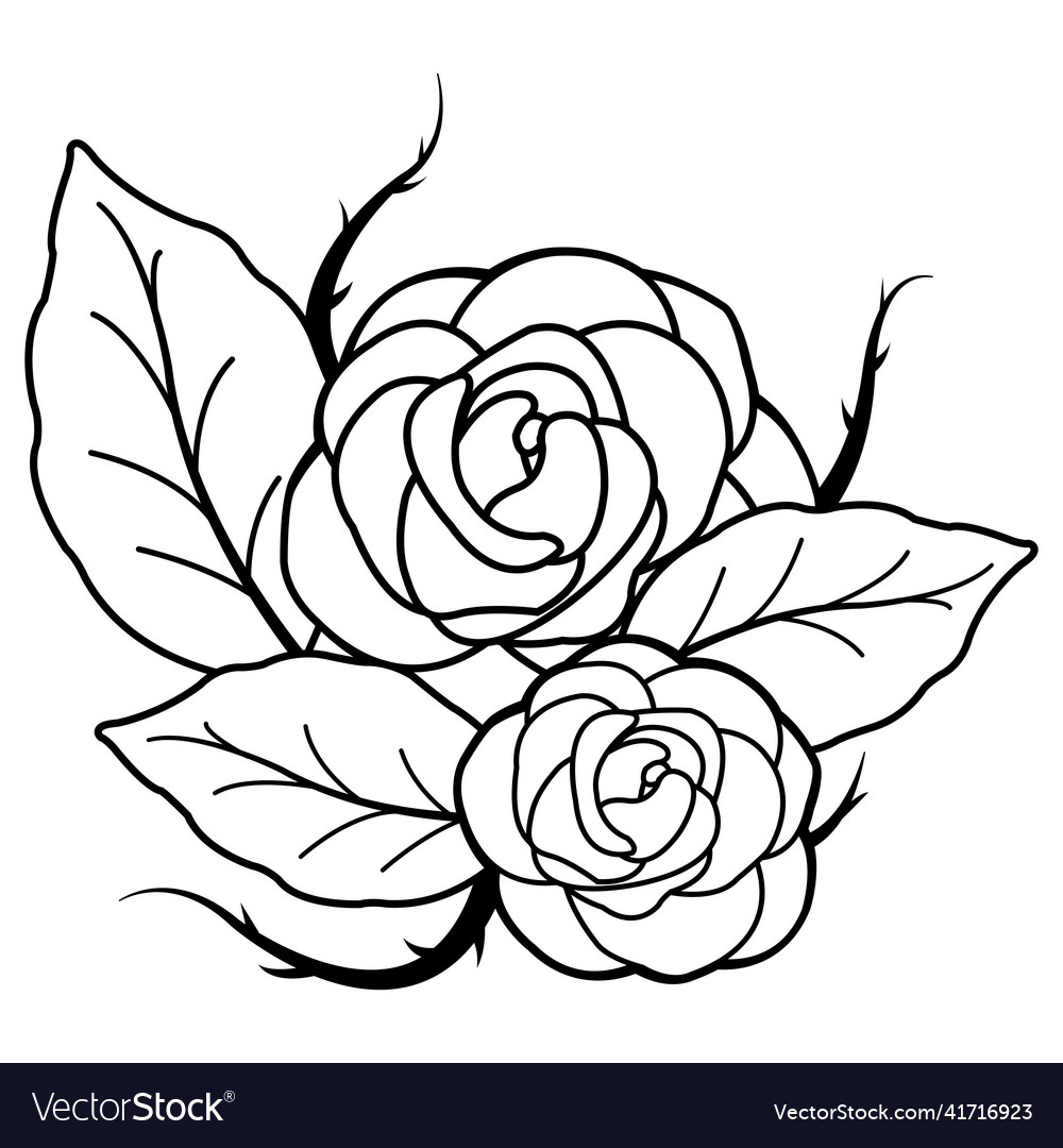 Tattoo style roses Royalty Free Vector Image - VectorStock