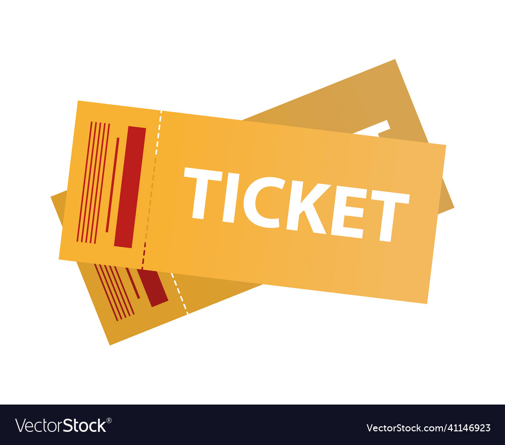 Ticket icon flat Royalty Free Vector Image - VectorStock