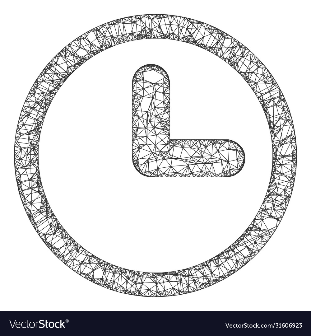 Web mesh clock icon