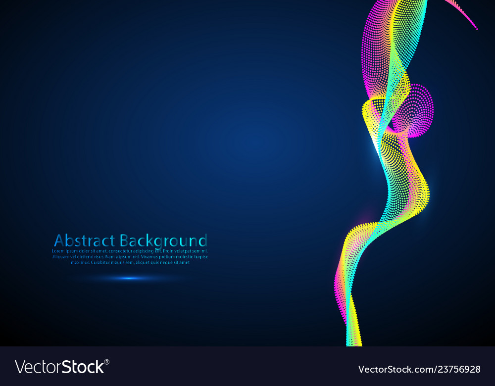 3d particles mesh array wave sound flowing vector image 3d particles mesh array wave sound flowing