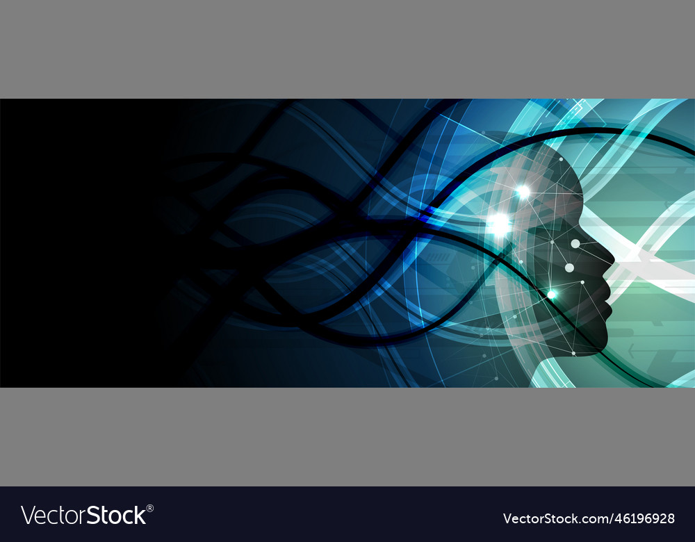 Artificial intelligence technology web background Vector Image Artificial intelligence technology web background