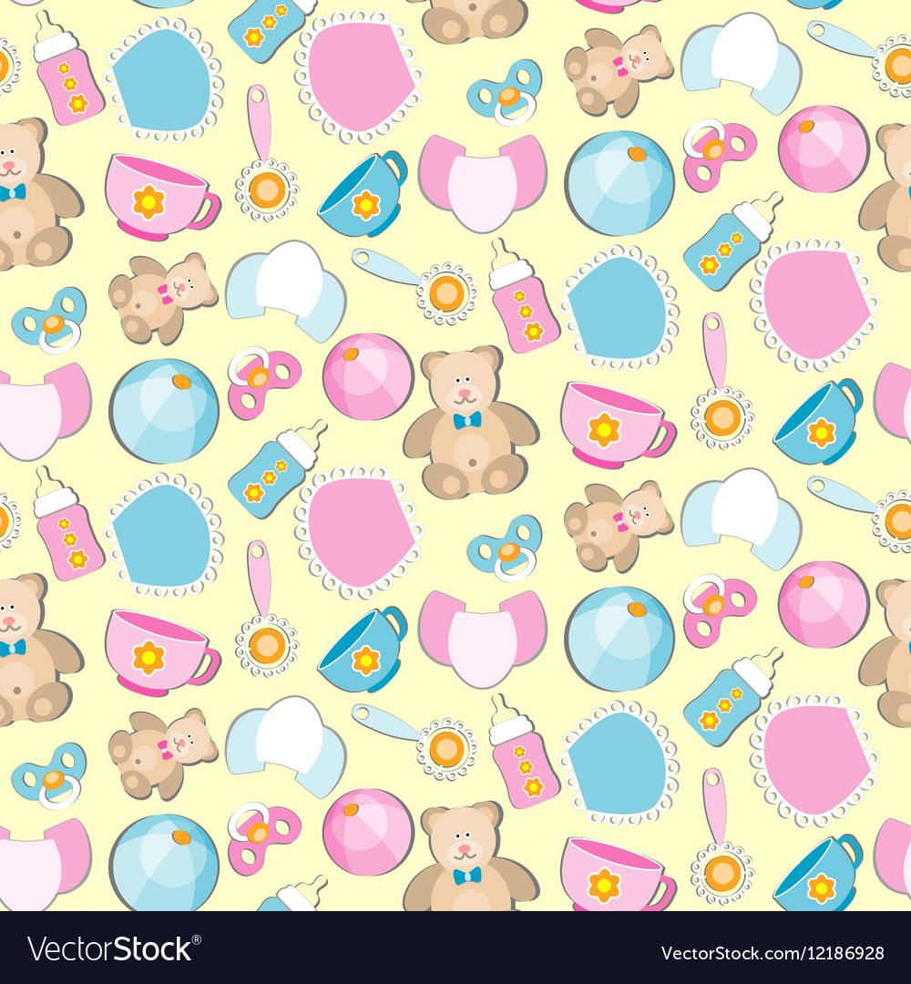 Baby toys seamless pattern