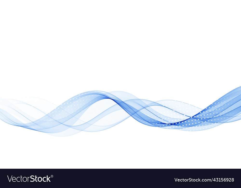 Blue color abstract wave design element