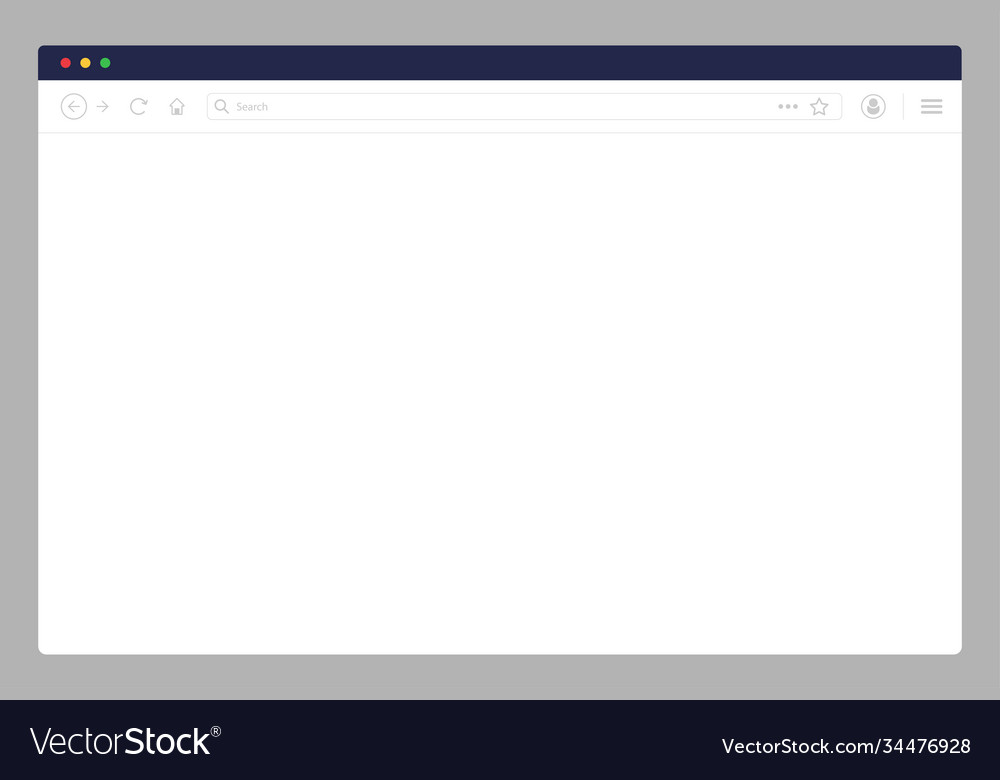 Browser mockup internet window for computer web