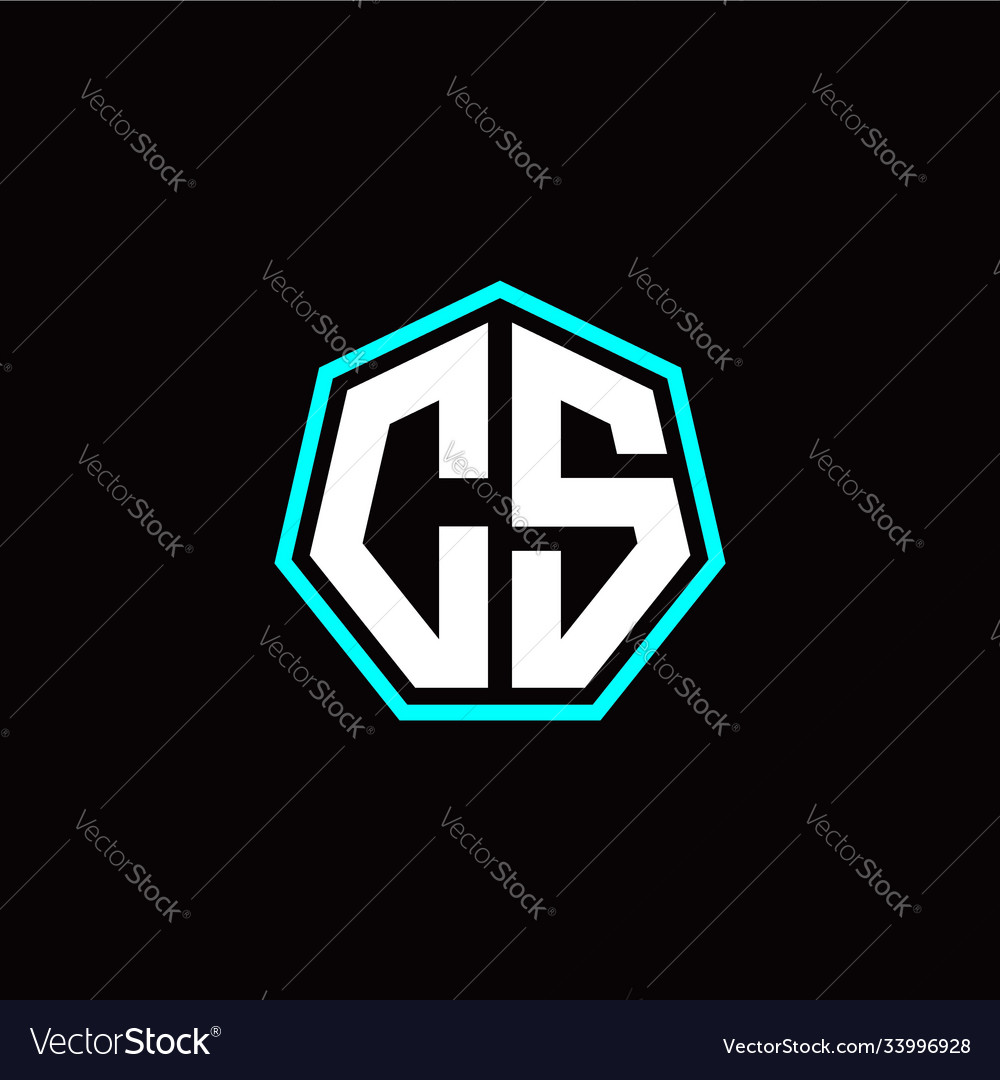 C s initials modern polygon logo template vector image C s initials modern polygon logo template