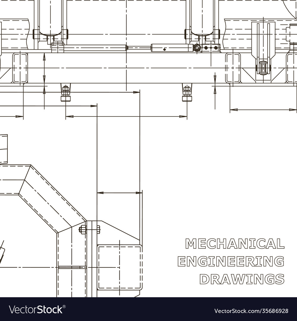 Computer aided design systems blueprint scheme Vector Image