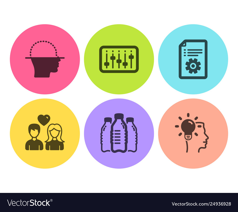 Face scanning technical documentation and couple vector image Face scanning technical documentation and couple