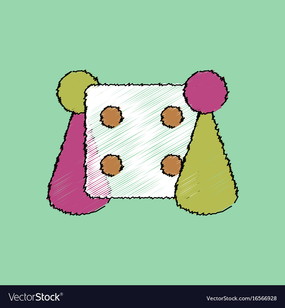 Flat shading style icon board game and dice
