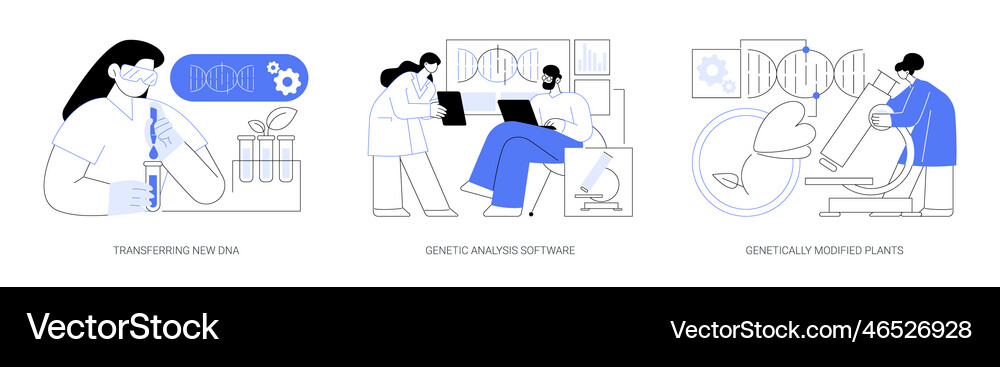 Gene engineering abstract concept Royalty Free Vector Image
