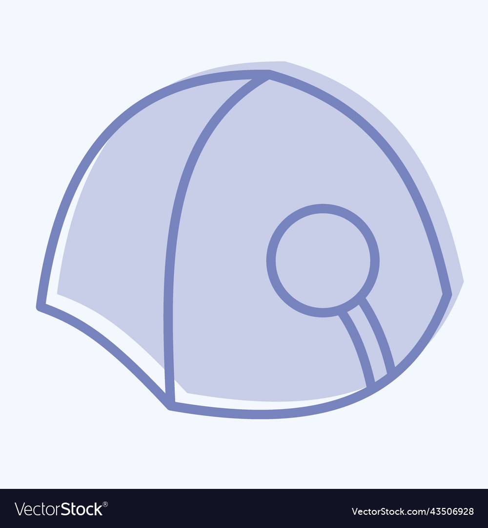 Icon tent suitable for education symbol two tone Vector Image