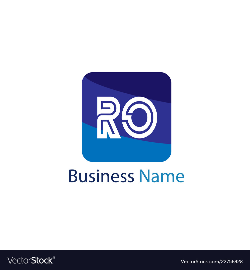 Initial letter ro logo template design